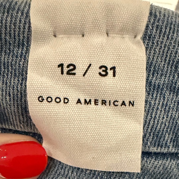 NWT GOOD AMERICAN GOOD WAIST CROPPED PALAZZO NEVER FADE JEANS SIZE 12 - Picture 7 of 8
